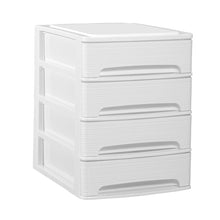 Cargar imagen en el visor de la galería, Cajonera de Plástico Stylo Blanco Linea / Wengué Decoración Bambú Hogar Oficina