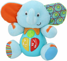 Cargar imagen en el visor de la galería, Peluche Conejo,Elefante,Jirafa para bebés que habla y luces , Idioma: Español