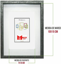 Cargar imagen en el visor de la galería, Marco de Fotos con Profundidad color Gris salpicados para pared MOD-3503