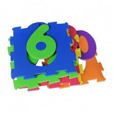 Cargar imagen en el visor de la galería, Baldosa Alfombra puzzle goma eva infantil de números con 10 piezas de 30x30 cm