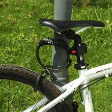 Cargar imagen en el visor de la galería, Cerradura candado bici moto combinacion numero lock contrase;a 4 digitos 1x60 cm
