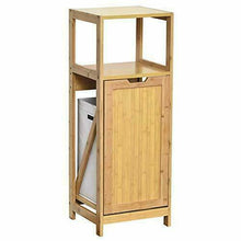 Cargar imagen en el visor de la galería, Mueble de Baño Armario con Cesto Extraíble Para Ropas Sucias, 2 Estantes para Toallas, Mueble con cesto, Mueble de Lavabo