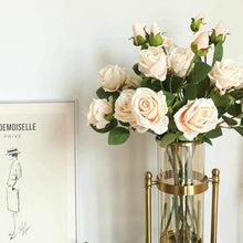 Cargar imagen en el visor de la galería, Ramo de Flores Hortensia Artificiales Cementerio Mesa Decoración Boda 10 tenedor