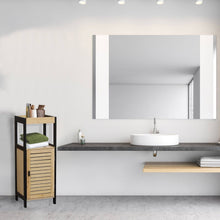 Cargar imagen en el visor de la galería, Mueble de Baño Armario bajo estructura mdf 1 puerta y 1 compartimento bambu Cebu