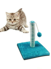 Cargar imagen en el visor de la galería, RASCADOR CON PELOTA PARA GATO AZUL mascotas juegos juguetes