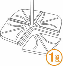 Cargar imagen en el visor de la galería, Base Pie Para Parasol Excéntrico de Piezas Gris de Cemento de 20 kg 47x47x4.5 cm