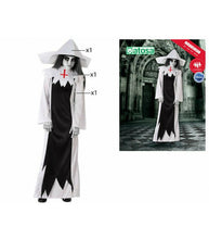 Cargar imagen en el visor de la galería, Disfraz Monja Zombie Niña Infantil Para Halloween Carnaval Teatro