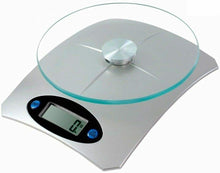 Cargar imagen en el visor de la galería, Báscula Digital de Cocina, 1g - 5 kg Superficie de Vidrio Templado tara con hora