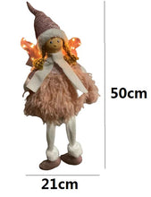 Cargar imagen en el visor de la galería, Figura de Ángel Rosa con Alas Iluminacion 14 Luces de LED para Decoracion de Navidad