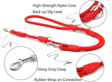 Cargar imagen en el visor de la galería, Correa para Perro Mascotas Correa de Perro Doble Ajustable Varias Posiciones L