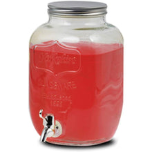 Cargar imagen en el visor de la galería, Tarro dispensador con grifo y tapa Volga 4 Litro Cristal Bebida