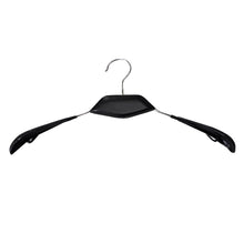 Cargar imagen en el visor de la galería, Perchas de ropa negras metalica con caucho para chaquetas 41 cm largo