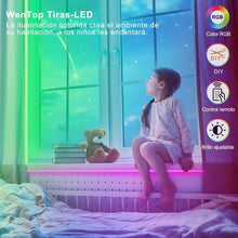 Cargar imagen en el visor de la galería, Tira Led Bluetooth 10m, Luces Led Habitacion Con Ir Control Remoto y Inteligente