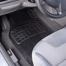 Cargar imagen en el visor de la galería, Alfombras de Goma Recortable Universal Negra Para Coche Automóvil Juego de 4 pcs Resitente al Uso Antideslizante
