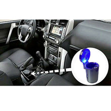 Cargar imagen en el visor de la galería, Cenicero de luz LED con Tapas para coche soporte Universal pila incluida