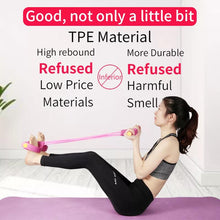 Cargar imagen en el visor de la galería, Tensor con pedal elastico para ejercicios fitness banda de resistencia gimnasio