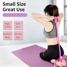 Cargar imagen en el visor de la galería, Tensor con pedal elastico para ejercicios fitness banda de resistencia gimnasio