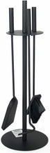 Cargar imagen en el visor de la galería, Juego 4 Piezas Utencilio limpieza Chimenea Hierro Altura 61cm ø 21cm