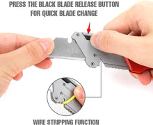 Cargar imagen en el visor de la galería, Cuchillo utilidad plegable mecanismo hoja cambio rápido mango de aleación cuter