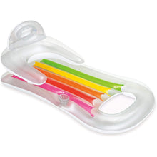 Cargar imagen en el visor de la galería, Sillón Colchón Hinchable colchonta tumbona piscina con respaldo y posa brazos