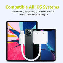Cargar imagen en el visor de la galería, 2 en 1 Adaptador de auriculares para iphone 7/8/X/XR/XS/XS Max/ 11/11 Pro Max/12