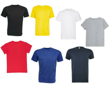 Cargar imagen en el visor de la galería, Camisetas básicas sin estampado simple colores unisex mujer y hombre talla