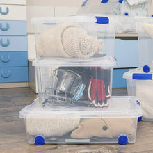 Cargar imagen en el visor de la galería, Caja de almacenamiento, Transparente, 8 litros, con asa, plástico