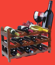 Cargar imagen en el visor de la galería, Botellero marrón Apilable de Plástico (60 cm x 25 cm x 13,5 cm) - 1 pieza
