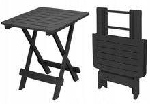 Cargar imagen en el visor de la galería, Mesa de jardín plegable Mesa auxiliar de plástico 45x43x50cm antracita