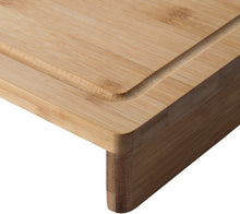 Cargar imagen en el visor de la galería, Tabla De Cortar De Bambú De Cocina Rectangular Con Perfil Encimera Borde