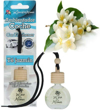 Cargar imagen en el visor de la galería, Ambientador Coche difusor Colgador Botella 10 ml de líquido, tapón de Madera