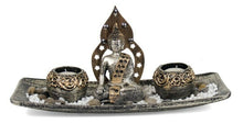 Cargar imagen en el visor de la galería, Jardin Zen portavelas, figura buda, decoración, porta velas, hogar, 34X10X16X16