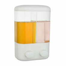 Cargar imagen en el visor de la galería, Dispensador Jabón Doble de manos Para Baño 2 En 1 Liquido Shampoo autoadhesivo