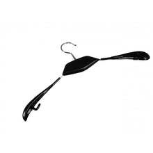 Cargar imagen en el visor de la galería, Perchas de ropa negras metalica con caucho para chaquetas 41 cm largo