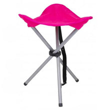Cargar imagen en el visor de la galería, Silla Taburete Tres Patas Plegable, Taburete Silla De Camping Pesca Caza