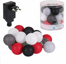 Cargar imagen en el visor de la galería, Guirnalda de 20 bolas Diámetro 6 CM de LED eléctrica Decoracion+Adaptador 3V