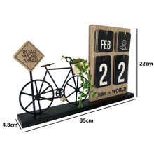 Cargar imagen en el visor de la galería, Calendario Perpetuo de Madera para Sobremesa, Decoración para el Hogar, Ideal para Escritorio, Sala de Estudio, Oficina