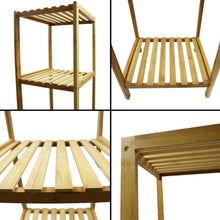 Cargar imagen en el visor de la galería, Estanteria de Baño de 3 o 4 estantes Bambú, Estantes de baño,Mueble de Baño