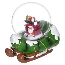 Cargar imagen en el visor de la galería, Bola cristal de agua nieve Papá noél con luz multicolor Led decorativa navideña