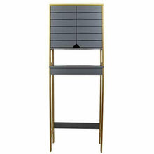 Cargar imagen en el visor de la galería, Tendance Noumea - Mueble para inodoro (2 puertas, 1 estante), color gris