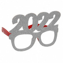 Cargar imagen en el visor de la galería, 6 Marcos Gafas Año Nuevo photocall 2022 Divertidas Disfraces purpurina adulto