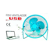 Cargar imagen en el visor de la galería, Mini ventilador Metal silencioso ligero de ordenador USB enfriador ø19 cm