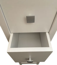 Cargar imagen en el visor de la galería, Mueble Auxiliar Cajonera Estrecho de Madera de Pino Natural Color Blanco Para Baño Dormitorio