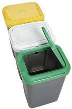 Cargar imagen en el visor de la galería, Tontarelli Set 3 PAPELERAS DE Reciclaje 77x32x47,5 cm, Triple, 75 litros