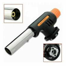 Cargar imagen en el visor de la galería, Soplete + cartuchos de recarga gas llama turbo mechero fuego recargable camping