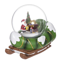 Cargar imagen en el visor de la galería, Bola cristal de agua nieve con musica navidad 16x10x13.5 cm decorativa navideña