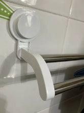 Cargar imagen en el visor de la galería, Toallero Doble Barras Con Ventosas Fuerte De Pared Pvc Plástico Barras Acero Inoxidable Para Toallas