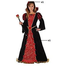 Cargar imagen en el visor de la galería, Disfraz Reina Medieval Niña Infantil Verde para Carnaval Fiesta Teatro