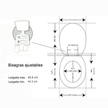 Cargar imagen en el visor de la galería, Tapa de Vader, aseo WC termoduro, bisagras plástico ajustables, talla universal