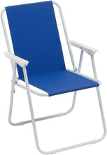 Cargar imagen en el visor de la galería, Silla de playa plegable con reposabrazos de acero Cayo ancho de exteriores